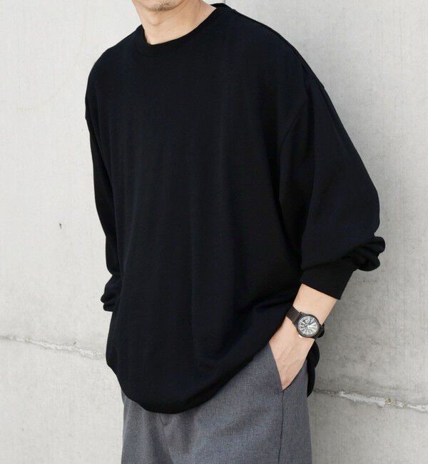 SHIPS any「SHIPS any: 〈手洗い可能〉バンブー レーヨン ウール混 ルーズ ロングスリーブ Tシャツ ［BRIOS］◇」|Tシャツ・カットソー|