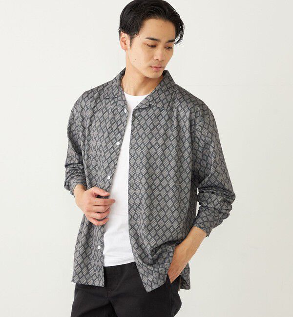 SHIPS Colors 「SHIPS Colors:〈洗濯機可能〉メッシュ プリント シャツ」|シャツ・ブラウス|