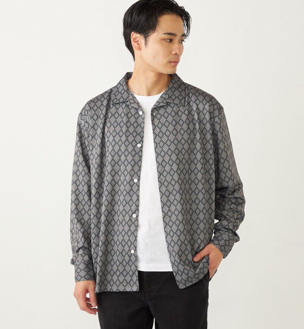 SHIPS Colors 「SHIPS Colors:〈洗濯機可能〉メッシュ プリント シャツ」|シャツ・ブラウス|