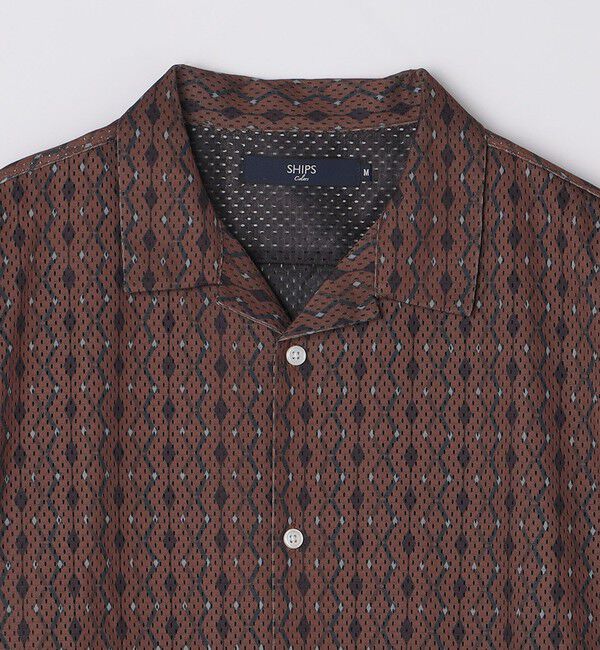 SHIPS Colors 「SHIPS Colors:〈洗濯機可能〉メッシュ プリント シャツ」|シャツ・ブラウス|