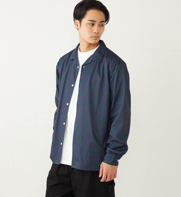 SHIPS Colors 「SHIPS Colors:〈洗濯機可能〉メッシュ プリント シャツ」|シャツ・ブラウス|