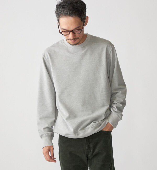 SHIPS「SHIPS:〈洗濯機可能・吸水速乾・UVカット〉AEROKNOT(R) クルーネック インレイ プルオーバー」|スウェット・ジャージ|