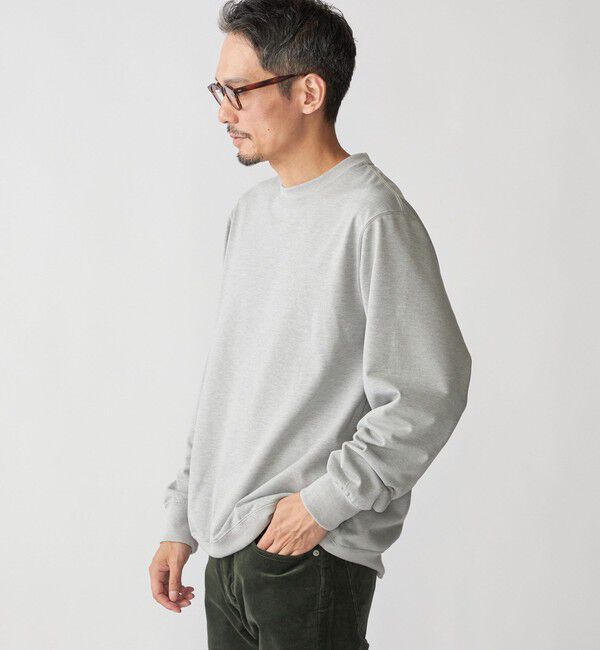 SHIPS「SHIPS:〈洗濯機可能・吸水速乾・UVカット〉AEROKNOT(R) クルーネック インレイ プルオーバー」|スウェット・ジャージ|