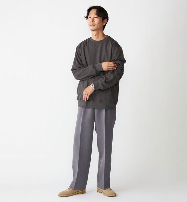 SHIPS「SHIPS:〈洗濯機可能・吸水速乾・UVカット〉AEROKNOT(R) クルーネック インレイ プルオーバー」|スウェット・ジャージ|