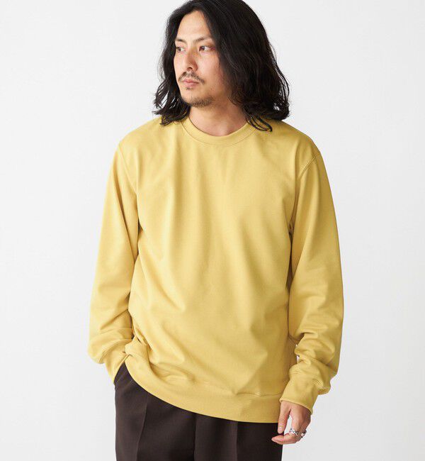 SHIPS「SHIPS:〈洗濯機可能・吸水速乾・UVカット〉AEROKNOT(R) クルーネック インレイ プルオーバー」|スウェット・ジャージ|