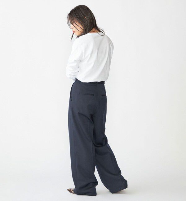 SHIPS「【WEB限定】SHIPS: マイクロ SHIPSロゴ ポケット ロングスリーブ Tシャツ (ロンT)」|Tシャツ・カットソー|