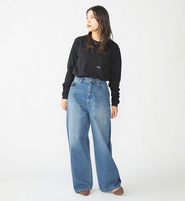 SHIPS「【WEB限定】SHIPS: マイクロ SHIPSロゴ ポケット ロングスリーブ Tシャツ (ロンT)」|Tシャツ・カットソー|