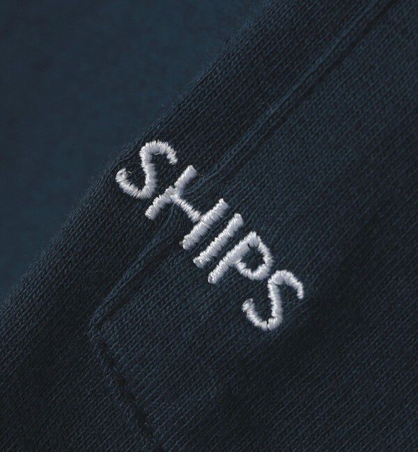 SHIPS「【WEB限定】SHIPS: マイクロ SHIPSロゴ ポケット ロングスリーブ Tシャツ (ロンT)」|Tシャツ・カットソー|