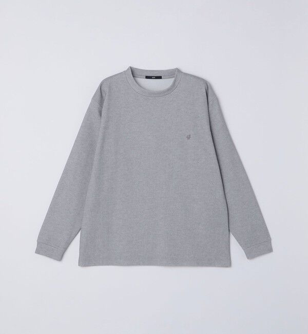 SHIPS「【WEB限定】SHIPS:〈抗菌・防臭〉ワンポイント ロゴ バーズアイ クルーネック 長袖 Tシャツ」|Tシャツ・カットソー|