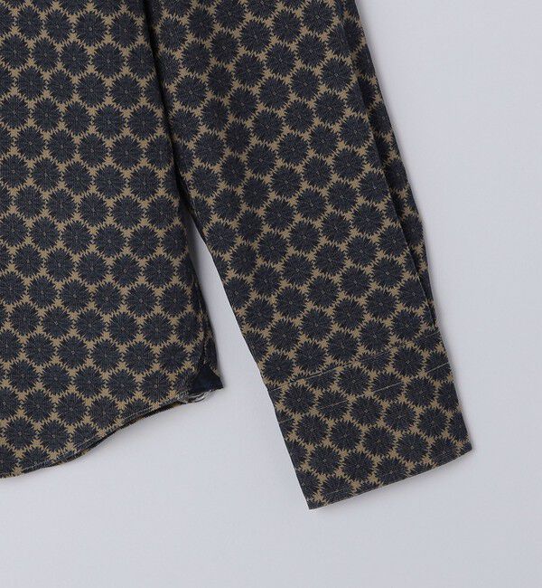 SHIPS「Errico Formicola:メダリオンプリント コーデュロイ バンドカラー プルオーバーシャツ」|シャツ・ブラウス|