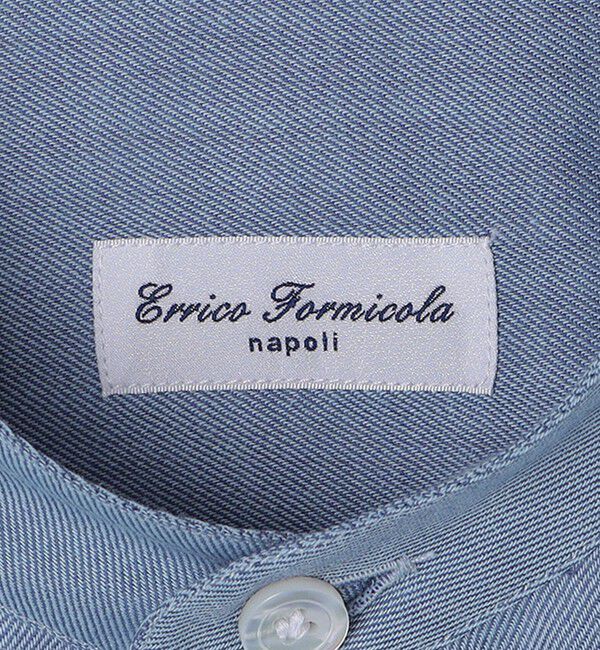 SHIPS「Errico Formicola: コットンツイル バンドカラー オーバーシャツ」|シャツ・ブラウス|