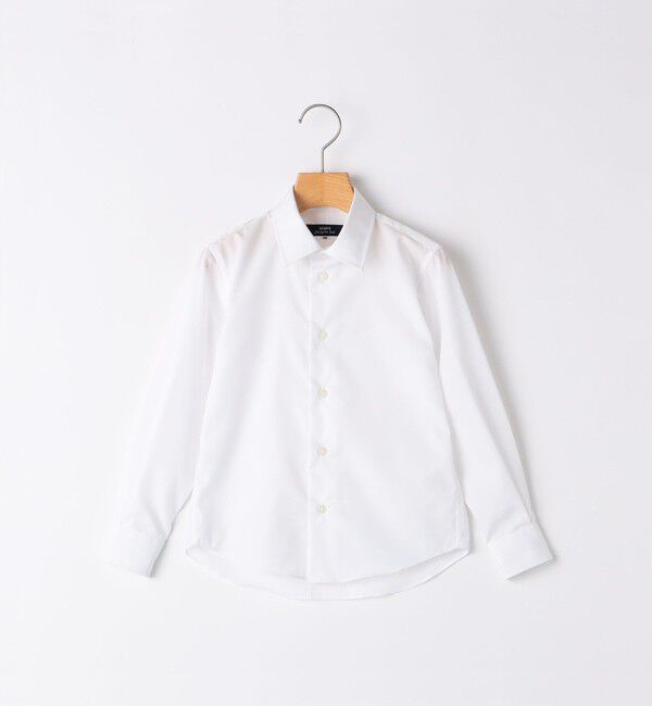 SHIPS KIDS「SHIPS KIDS:100～130cm / 無地 レギュラーカラー シャツ」|シャツ・ブラウス|ライトホワイト