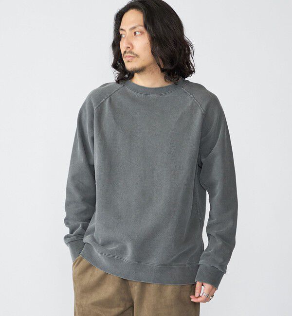 SHIPS「SHIPS: ハイツイスト フェード クルーネック ロングスリーブ スウェット」|スウェット・ジャージ|ダークグレー
