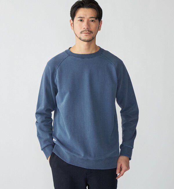 SHIPS「SHIPS: ハイツイスト フェード クルーネック ロングスリーブ スウェット」|スウェット・ジャージ|コバルトブルー