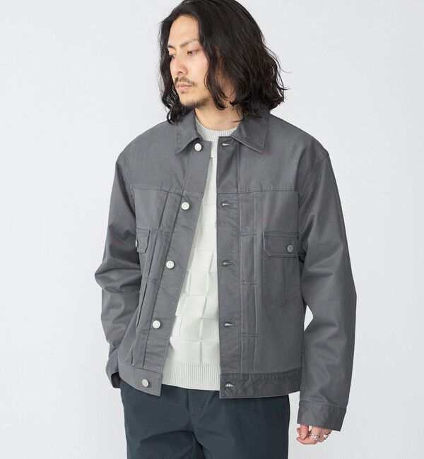 SHIPS「SHIPS: サテン ストレッチ ピーチ ジャケット」|ブルゾン・スタジャン|