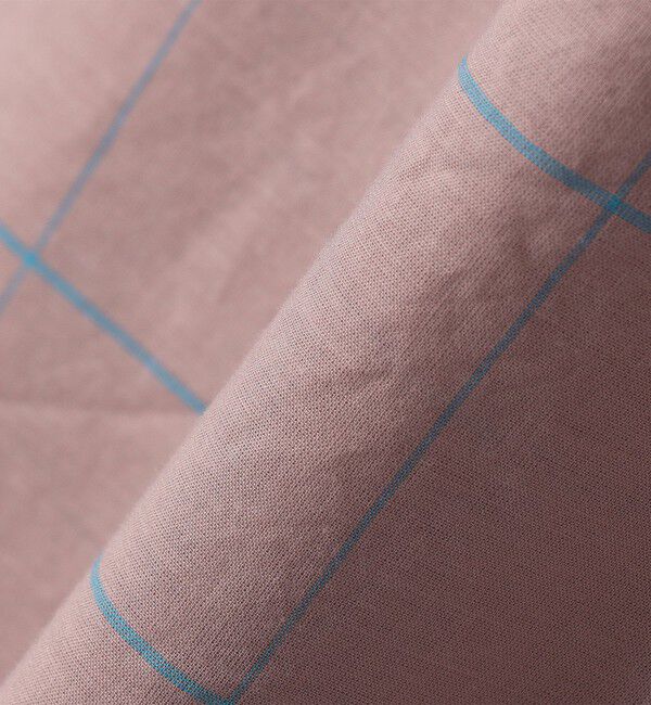 SHIPS「SHIPS: コットン シルク ペールチェック バンドカラー ロングスリーブ シャツ」|シャツ・ブラウス|