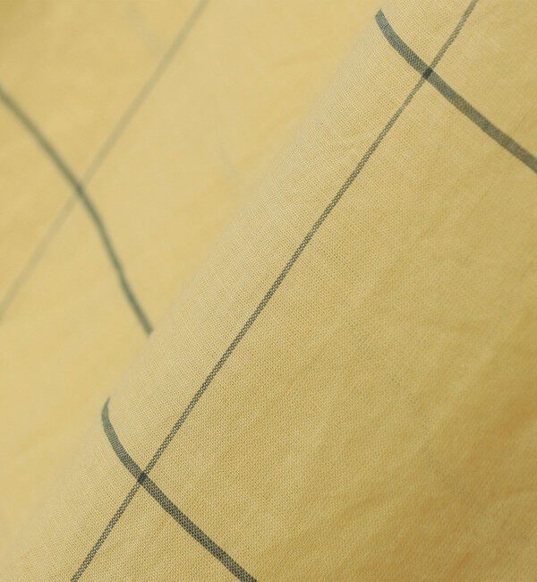 SHIPS「SHIPS: コットン シルク ペールチェック バンドカラー ロングスリーブ シャツ」|シャツ・ブラウス|