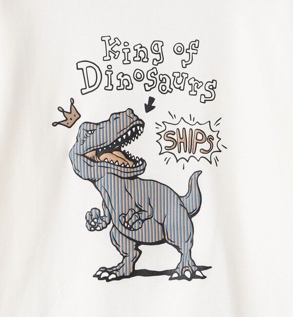 SHIPS KIDS「SHIPS KIDS:100～130cm / ダイナソー チェンジ 長袖 TEE」|Tシャツ・カットソー|