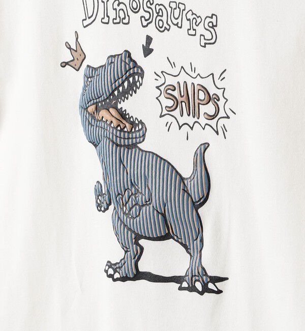 SHIPS KIDS「SHIPS KIDS:100～130cm / ダイナソー チェンジ 長袖 TEE」|Tシャツ・カットソー|
