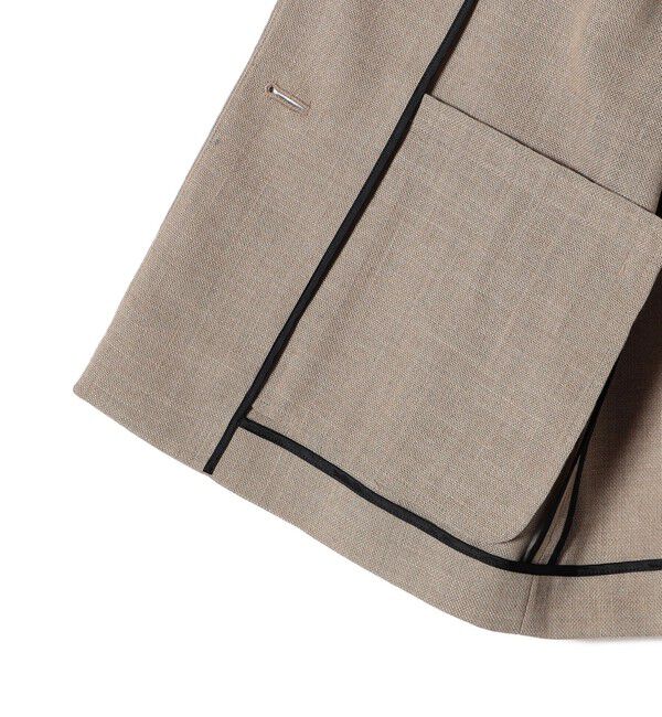 SHIPS for women「〈手洗い可能〉Asami 麻調合繊 カラーレス ジャケット」|ノーカラージャケット|