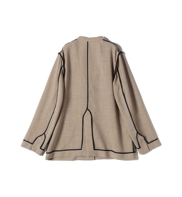 SHIPS for women「〈手洗い可能〉Asami 麻調合繊 カラーレス ジャケット」|ノーカラージャケット|