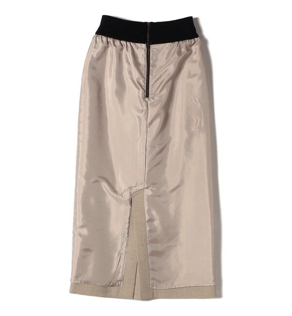 SHIPS for women「〈手洗い可能〉Asami 麻調合繊 ウエスト リブ タイト スカート」|タイト|