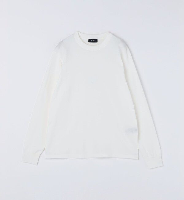 SHIPS「SHIPS: 〈手洗い可能〉14ゲージ TEXBRID(R) コットン ハイゲージ ニット」|ニット・セーター|