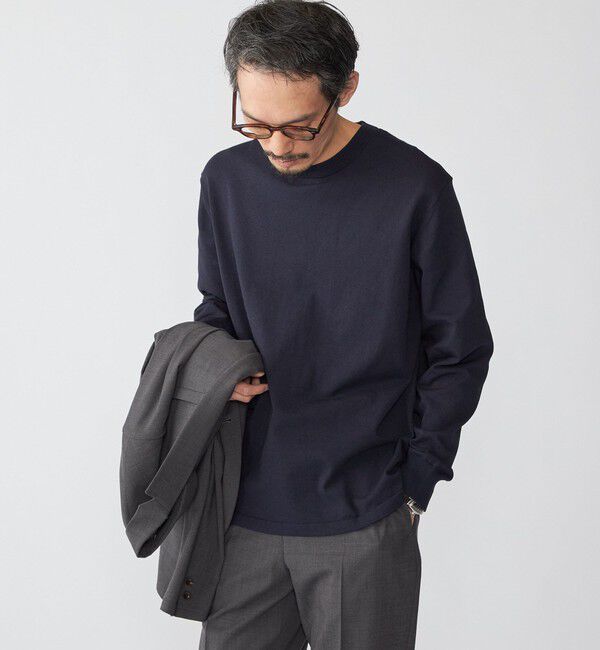 SHIPS「SHIPS: 〈手洗い可能〉14ゲージ TEXBRID(R) コットン ハイゲージ ニット」|ニット・セーター|