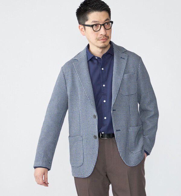 SHIPS「SHIPS:〈手洗い可能〉TEXBRID(R) ジャカード 2ボタン ジャケット」|テーラードジャケット|