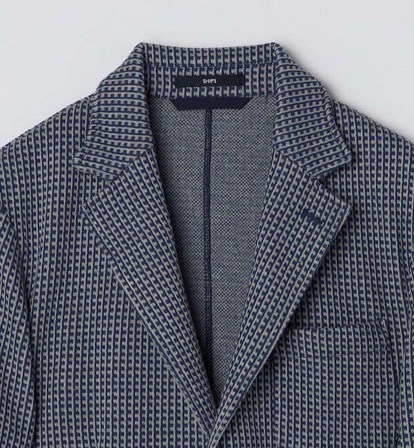 SHIPS「SHIPS:〈手洗い可能〉TEXBRID(R) ジャカード 2ボタン ジャケット」|テーラードジャケット|