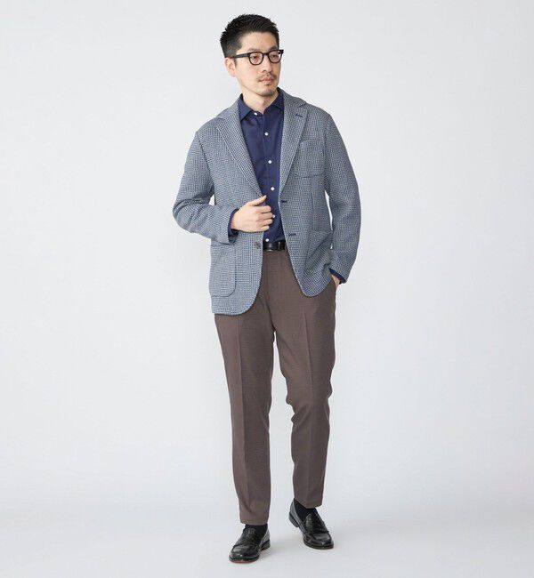 SHIPS「SHIPS:〈手洗い可能〉TEXBRID(R) ジャカード 2ボタン ジャケット」|テーラードジャケット|