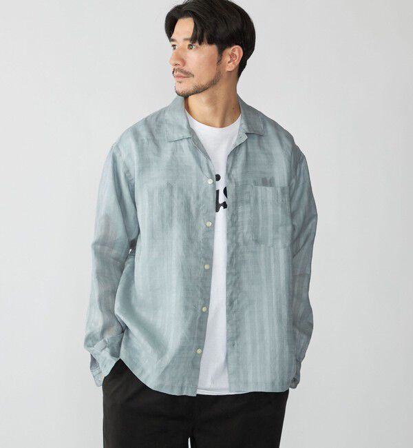 SHIPS「SHIPS: ラミー ドビー ウィークエンド ロングスリーブ シャツ」|シャツ・ブラウス|