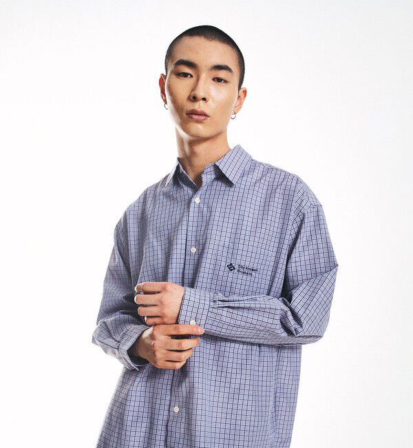 SHIPS「City Ambient Products: レギュラーカラー ブロード オーバー シャツ (長袖)」|シャツ・ブラウス|グレー