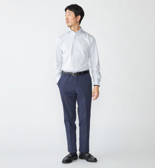 SHIPS「SHIPS: ジャージー ロンドンストライプ ワンピースカラー シャツ」|シャツ・ブラウス|