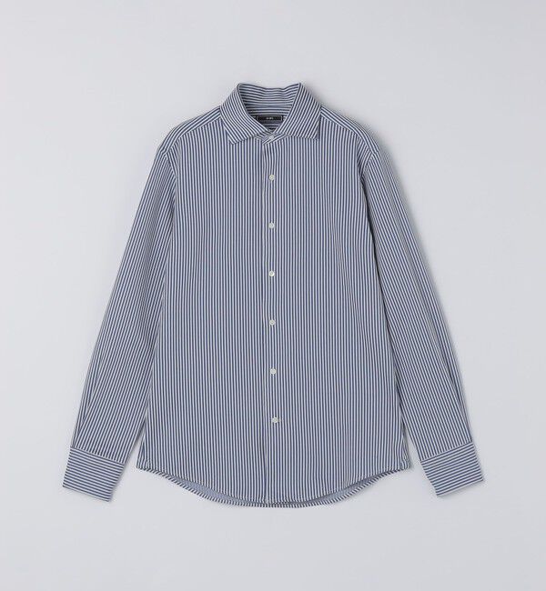 SHIPS「SHIPS: ジャージー ロンドンストライプ ワンピースカラー シャツ」|シャツ・ブラウス|