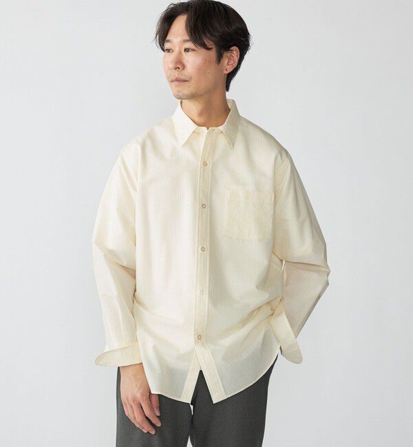 SHIPS「SHIPS: レギュラーカラー エアリー コットン ロングスリーブ シャツ」|シャツ・ブラウス|