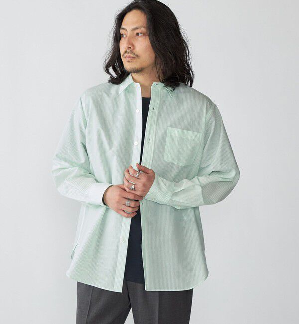 SHIPS「SHIPS: レギュラーカラー エアリー コットン ロングスリーブ シャツ」|シャツ・ブラウス|