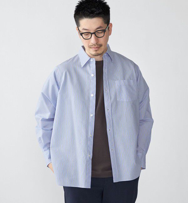 SHIPS「SHIPS: レギュラーカラー エアリー コットン ロングスリーブ シャツ」|シャツ・ブラウス|