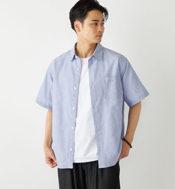 SHIPS Colors 「SHIPS Colors:リネン COOLMAX(R) ミックス ショートスリーブ シャツ◇」|シャツ・ブラウス|