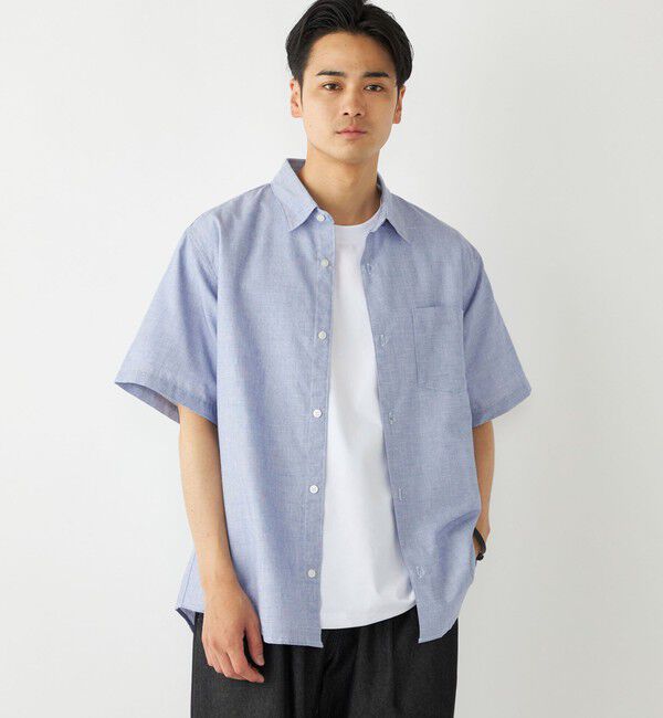 SHIPS Colors 「SHIPS Colors:リネン COOLMAX(R) ミックス ショートスリーブ シャツ◇」|シャツ・ブラウス|