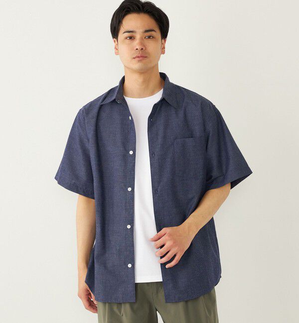 SHIPS Colors 「SHIPS Colors:リネン COOLMAX(R) ミックス ショートスリーブ シャツ◇」|シャツ・ブラウス|