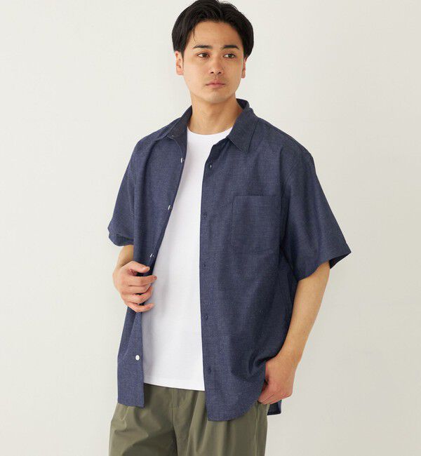 SHIPS Colors 「SHIPS Colors:リネン COOLMAX(R) ミックス ショートスリーブ シャツ◇」|シャツ・ブラウス|
