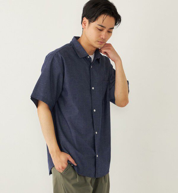 SHIPS Colors 「SHIPS Colors:リネン COOLMAX(R) ミックス ショートスリーブ シャツ◇」|シャツ・ブラウス|