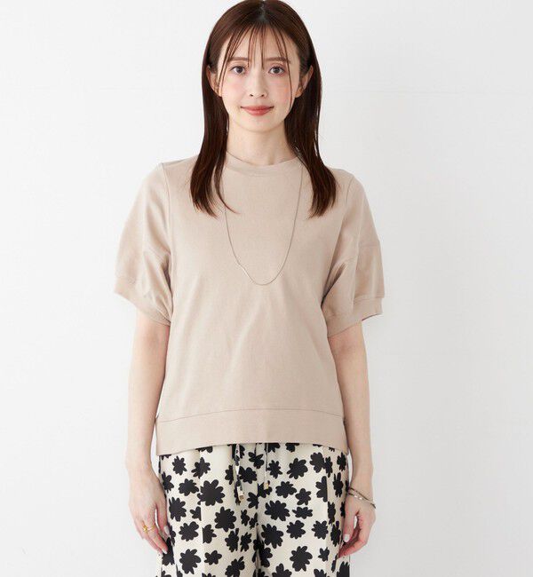 SHIPS Colors 「SHIPS Colors:〈洗濯機可能〉ミニ裏毛 デザインスリーブ トップス」|Tシャツ・カットソー|