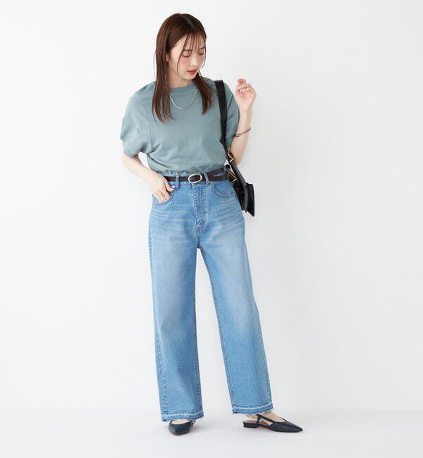 SHIPS Colors 「SHIPS Colors:〈洗濯機可能〉ミニ裏毛 デザインスリーブ トップス」|Tシャツ・カットソー|