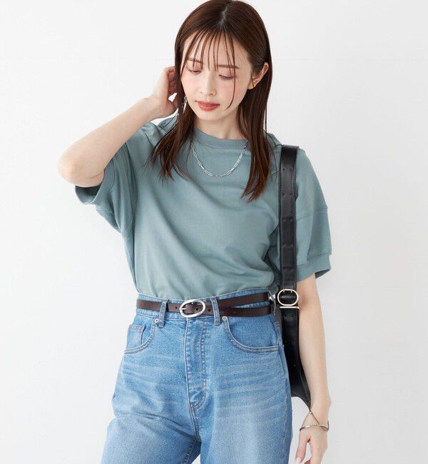 SHIPS Colors 「SHIPS Colors:〈洗濯機可能〉ミニ裏毛 デザインスリーブ トップス」|Tシャツ・カットソー|