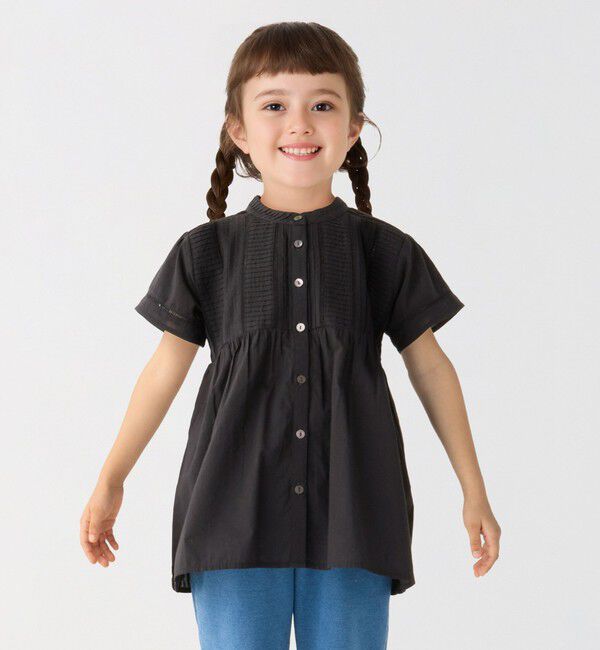 SHIPS Colors 「SHIPS Colors:100～140cm / リンク インディア ブラウス」|シャツ・ブラウス|ブラック