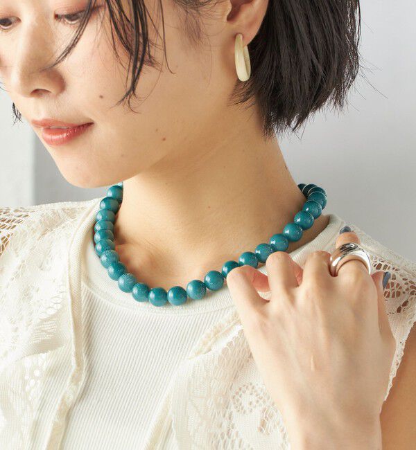 SHIPS for women「アース カラー ビーズ ネックレス」|ネックレス|スカイブルー