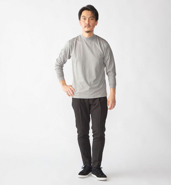 SHIPS「【WEB限定】SHIPS: ポンチ モックネック ロングスリーブ Tシャツ」|Tシャツ・カットソー|