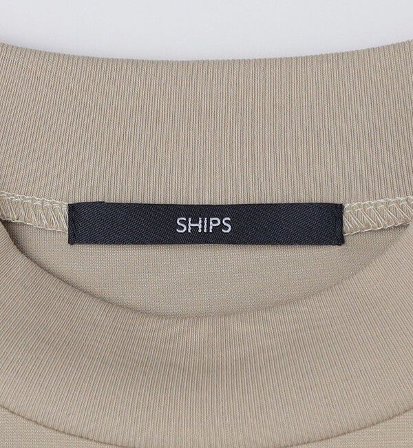 SHIPS「【WEB限定】SHIPS: ポンチ モックネック ロングスリーブ Tシャツ」|Tシャツ・カットソー|